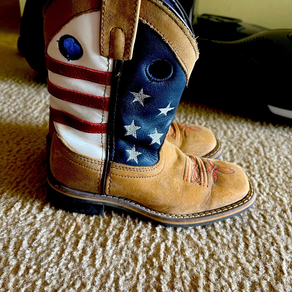Smoky mountain boots boys American flag
